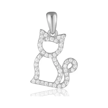Přívěsek Stříbrný přívěšek kočička SVLP1421XH20000