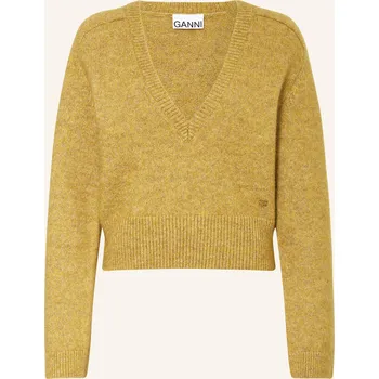 Dámský svetr Ganni Dámský Svetr, tmavě žlutá / žlutá / hnědá, 36