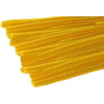 Chlupatý drátek Ø3 mm - délka cca 30 cm - žlutý