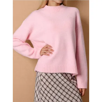 Dámský svetr Sinsay - Svetr basic - pastelová růžová - 233FJ-03X - 233FJ-03X-S