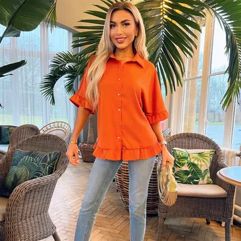 Dámské tričko Tričko AX Paris Orange 7591790 8 (XS)