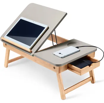 Konferenční stolek 712807 - Tchibo - Dřevěný stolek na notebook - barva: šedá