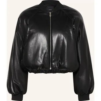 Dámský kabát Pinko Dámský Blouson Brodo V Koženém Vzhledu, černá, 36
