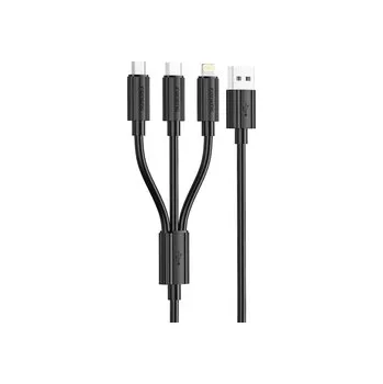 USB kabel 3v1 FONENG XS07 (USB C, Micro USB, Lighting) 1.2m