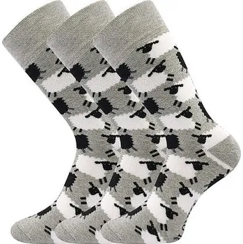 Dámské oblečení LONKA Ponožky silné celofroté FROOLOO šedé s obrázky OVEČEK 39-42 117749