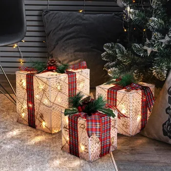 Venkovní osvětlení Brilagi - SADA 3x LED Venkovní vánoční dekorace LED/230V IP44 dárky