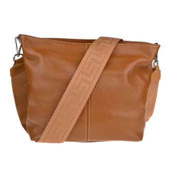 Kabelka NovaKabelka.cz Kožená italská crossbody kabelka Prisca Camel s přídavným popruhem V
