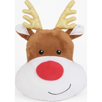 Povlak na polštářek MKLuzkoviny.cz Povlak na polštářek 40 x 40 cm Vánoční polštářek - Sobík Hnědá