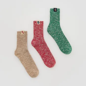 Dětská móda Reserved - Sada 3&nbsp;párů ponožek s&nbsp;vysokým podílem bavlny - tmavě zelená - 166HE-79X - 166HE-79X-K28