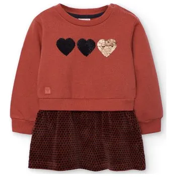 Dívčí oblečení Dívčí šaty Boboli LOVELY WINTER Barva: oranžová, Velikost BOBOLI: 8 let (128/134)