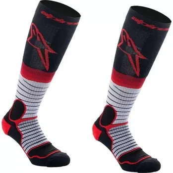 Pánské ponožky Dlouhé ponožky/podkolenky ALPINESTARS MX PRO barva černá/šedá/červená (vhodné do off-road botů )