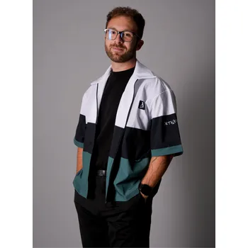 Pánská košile Pánská košile premium ALTISPORT VOJ/ALM051KOS01 BÍLOZELENÁ M