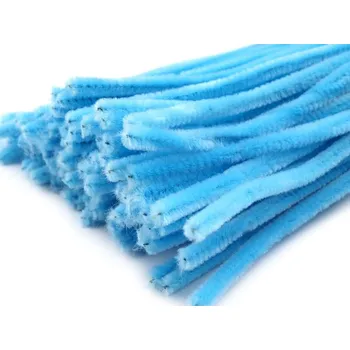 Chlupatý drátek Ø3 mm - délka cca 30 cm - světle modrý