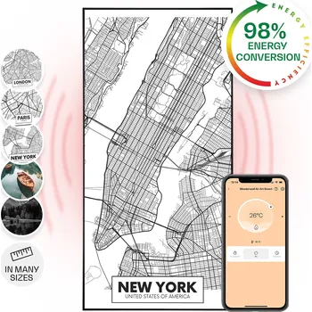 Infrazářič Klarstein Wonderwall Air Art Smart infračervený ohřívač (10037887)