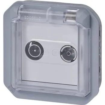 Elektrická zásuvka LEG PLEXO NEW 069554L ZÁSUVKA TV/R/SAT STD PŘÍSTROJ. ŠEDÁ