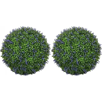 umělá květina Sada 2 umělých levandulí | fialová + zelená