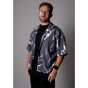 Pánská košile Pánská košile premium ALTISPORT VOJ/ALM052KOS01 ŠEDÁ XXXL