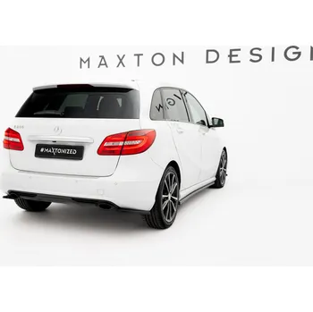 PC tuning Maxton Design boční difuzory pod zadní nárazník pro Mercedes třída B W246, černý lesklý plast ABS
