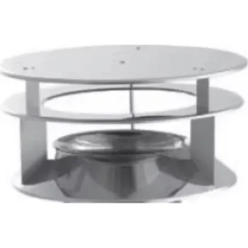 Hlavice pro radiátor stříška pro komínový ventilátor M500, nerez prům. 150 mm (K400921)