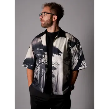 Pánská košile Pánská košile premium ALTISPORT VOJ/ALM103KOS01 ČERNÝ LES M