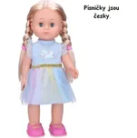 Wiky Chodící panenka Eliška 41cm - modré šaty