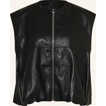 Eleh Dámská Vesta V Koženém Vzhledu, černá, 32