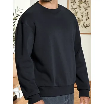 Pánská mikina Sinsay - Mikina basic - námořnická modrá - 2325O-95X - 2325O-95X-XL