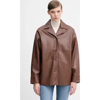 Pánská košile Košile Calvin Klein Jeans LV044D165G hnědá 88X, vel. XXS