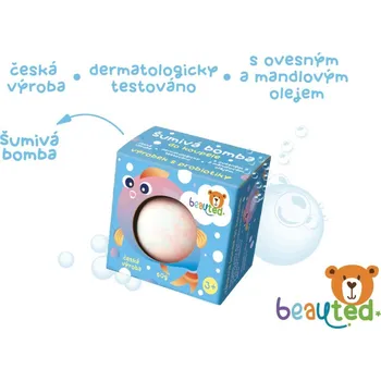 bomba do koupele Teddies beauted - Šumivá bomba do koupele s probiotiky - v krabičce
