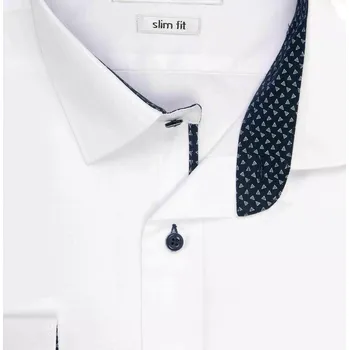 Pánská společenská košile Classic slim fit AMJ JDSR018/49 bílá velikost 43