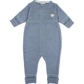 Dětský merino overal Classic tenký "Medium Blue" Lillelam VELIKOST: 74/9 měsíců