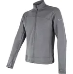 Pánská mikina SENSOR Merino Upper celozip šedá S