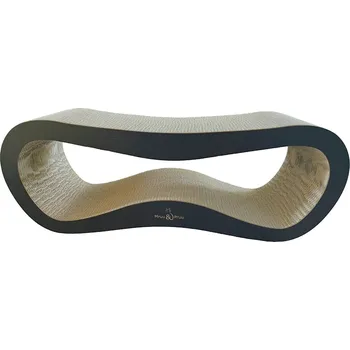 Škrabadlo pro kočky kartonové MruuPruu LEON 78x28x24 cm - černý