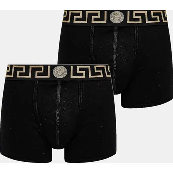 Boxerky Boxerky Versace 2-pack pánské, černá barva, AU10192 1A10011 AU10192.1A10011 99A, vel. S