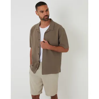 Pánská košile Košile Threadbare Khaki 2413785 Medium