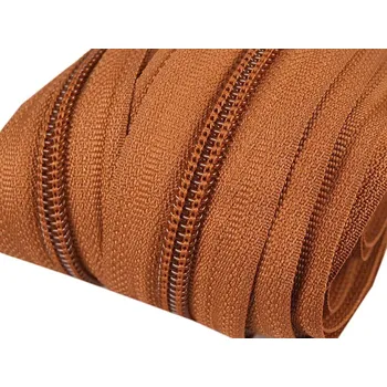 Zip Zip spirálový v metráži 5mm hnědý