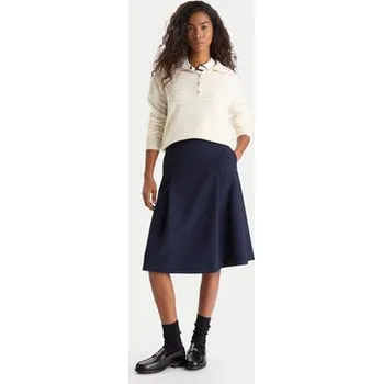 Dámská sukně Tommy Hilfiger Trapézová sukně WW0WW48263 Tmavomodrá Regular Fit 34