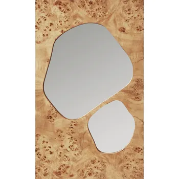 Zrcadlo Ferm Living, Nástěnné zrcadlo Folia, 82 cm, béžové - Formadore