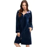 Dámský župan s kapucí 389/31 LUNA granát (modrá) M
