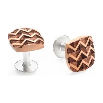 Manžetový knoflíček Dřevěné manžetové knoflíčky Trio Cuff s doživotní zárukou a možnosti výměny či vrácení do 30 dnů zdarma - MC121