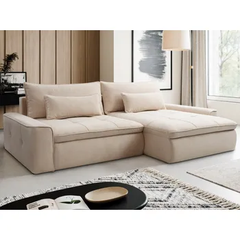 Sedací souprava Rohová sedačka Athos, krémová látka