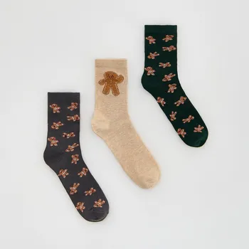 Chlapecké spodní prádlo Reserved - Sada 3 párů vánočních ponožek - tmavě šedá - 167HE-90X - 167HE-90X-K25