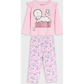 Dívčí spodní prádlo Sinsay - Dvoudílná pyžamová souprava Casper the friendly ghost - pastelová růžová - 418EV-03X - 418EV-03X-86