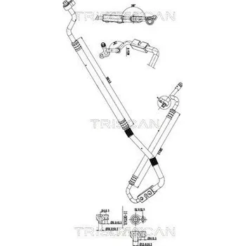 Vedení klimatizace Vysokotlaké / nízkotlaké vedení, klimatizace TRISCAN 9010 16014