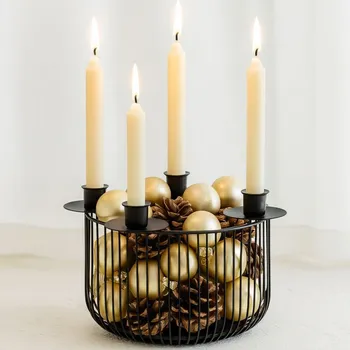 Vánoční svícen BOLTZE Kovový adventní svícen Cindy větší