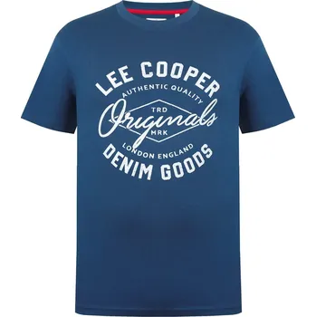 Pánské tričko Tričko Lee Cooper Vintage Blue 6348764 4XL