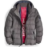 Tommy Hilfiger prošívaná zimní pánská bunda Puffer šedá XL