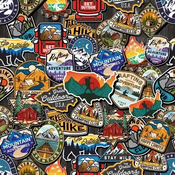 Metráž úplet Turistické známky 180 cm