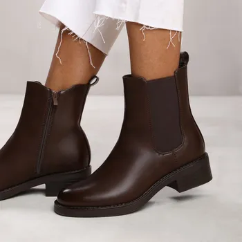 Dámské kozačky Kozačky Where’s That From Dark Brown PU 8419045 3