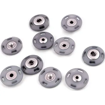 Knoflík Designové patentky šedé průměr 21 mm